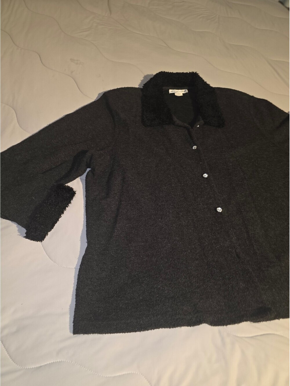 C.D. Daniels - Paraphrase Sweater  with Collar And Gem. Buttons - 2X